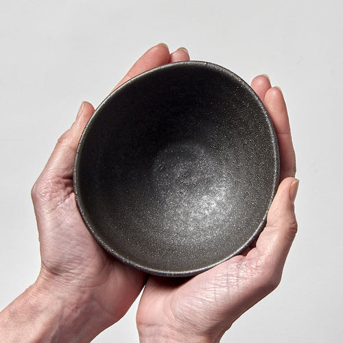 13cm Egg-Shaped Stone-Glaze Bowl – Grey
