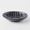 Gunmetal Black Flat Pasta Bowl – 23cm