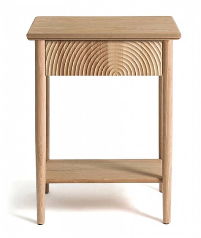 Gladstone Wooden Bedside Table – Natural, 48 × 40 × 61 cm