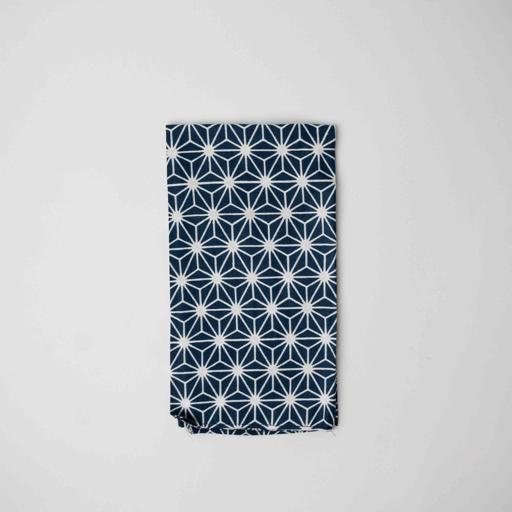 Starburst Furoshiki Gift Wrap – Dark Blue, 75 cm