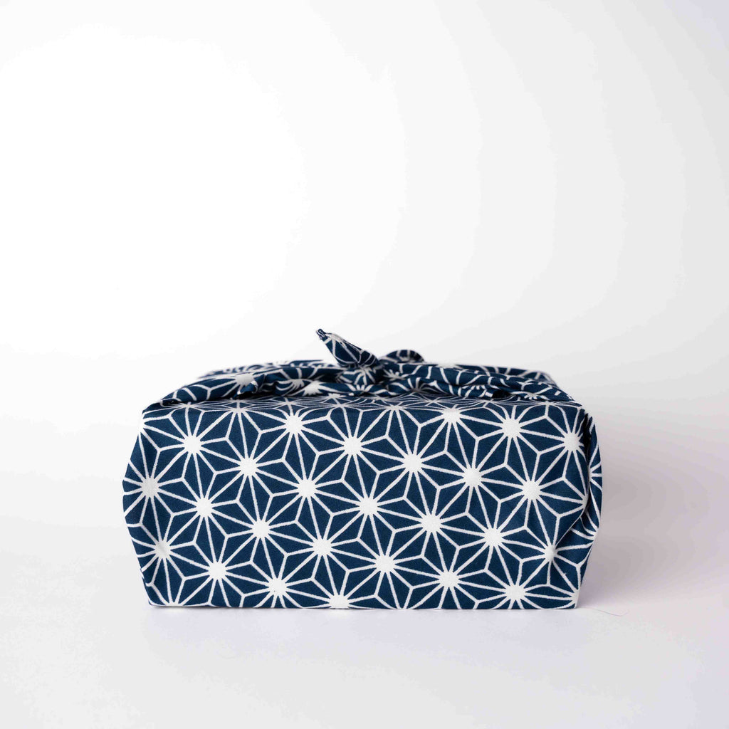 Starburst Furoshiki Gift Wrap – Dark Blue, 75 cm