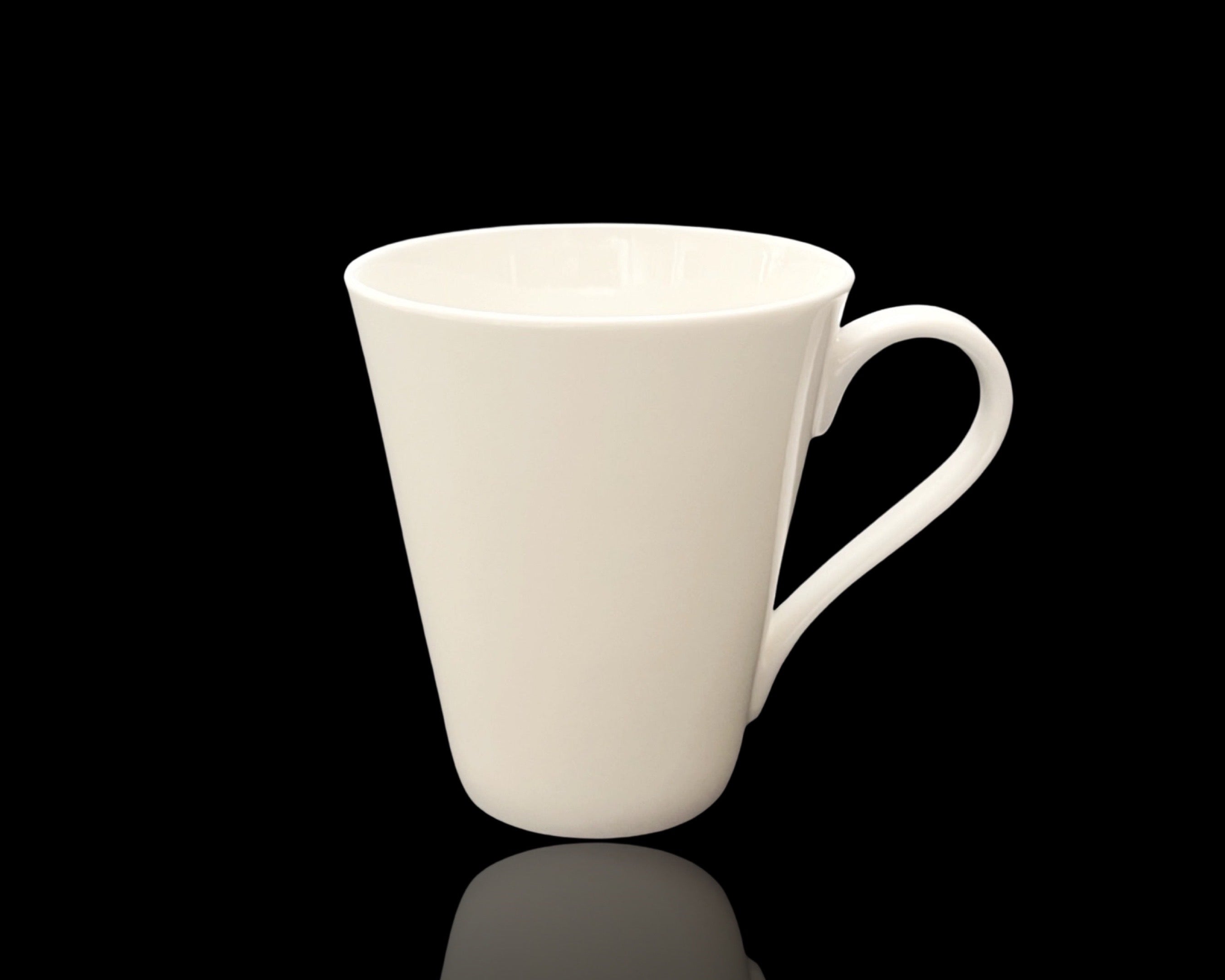 300ml White Fine Bone China Cone Mugs – Bulk Set of 36