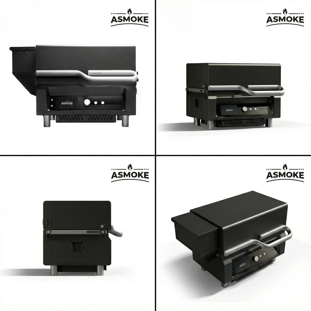 ASMOKE Essential Smart Portable Wood Pellet Grill & 3pc BBQ Tool Set & 5lb Applewood Pellets