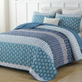 Classic Hydrangea Quilted Coverlet Set – Queen, 3-Piece