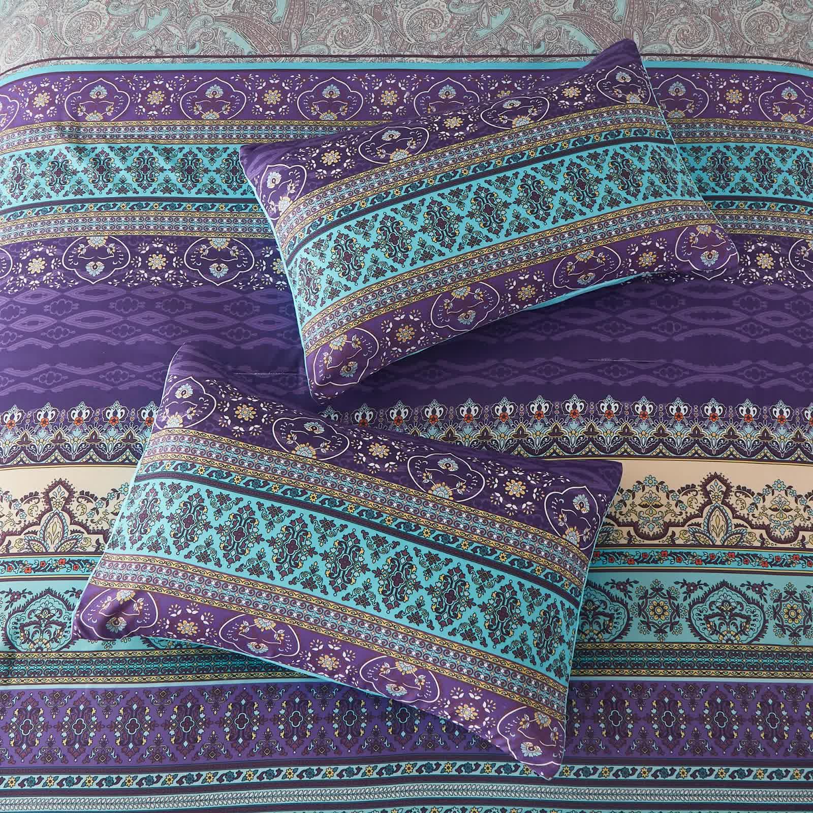 Boho Glow Teal Comforter Set – King, 3-Piece