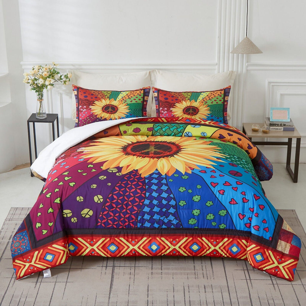 Sunflower Comforter Set – King, 3-Piece