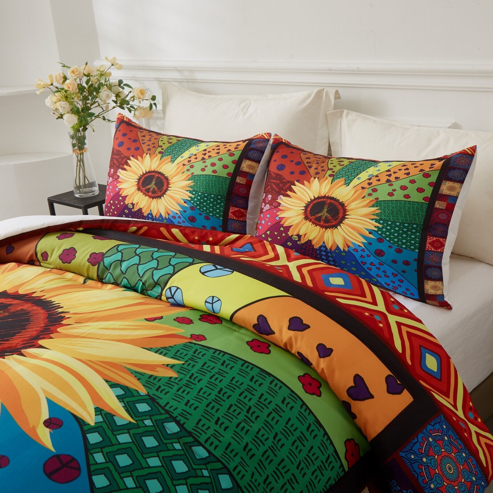 Sunflower Comforter Set – King, 3-Piece