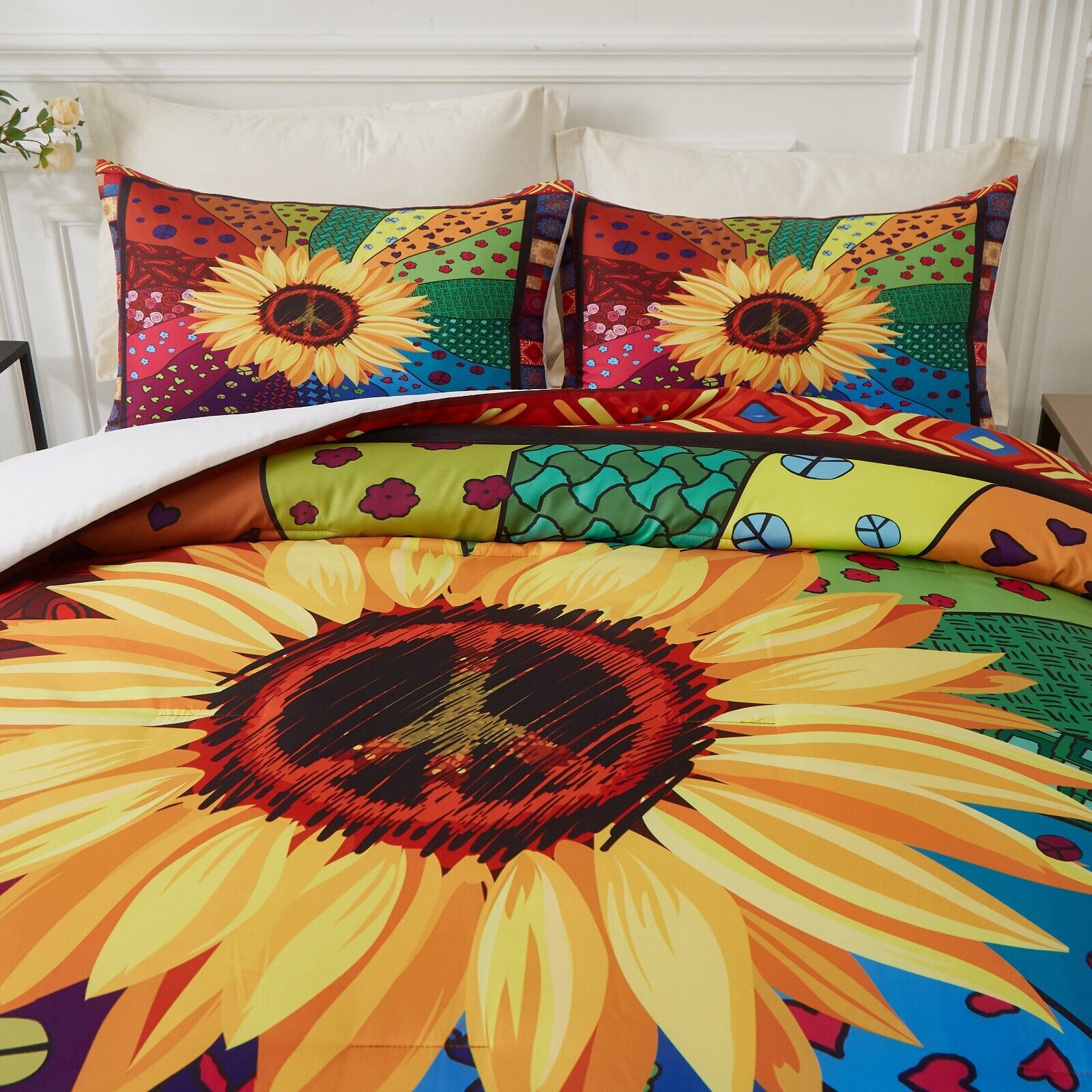 Sunflower Comforter Set – King, 3-Piece