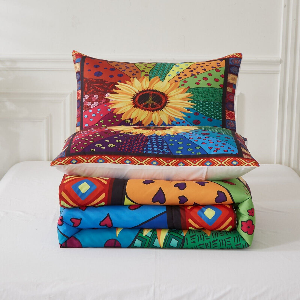 Sunflower Comforter Set – King, 3-Piece