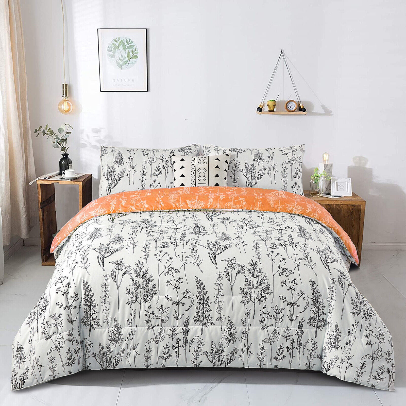 Charming Autumn Orange Comforter Set – King, 3-Piece