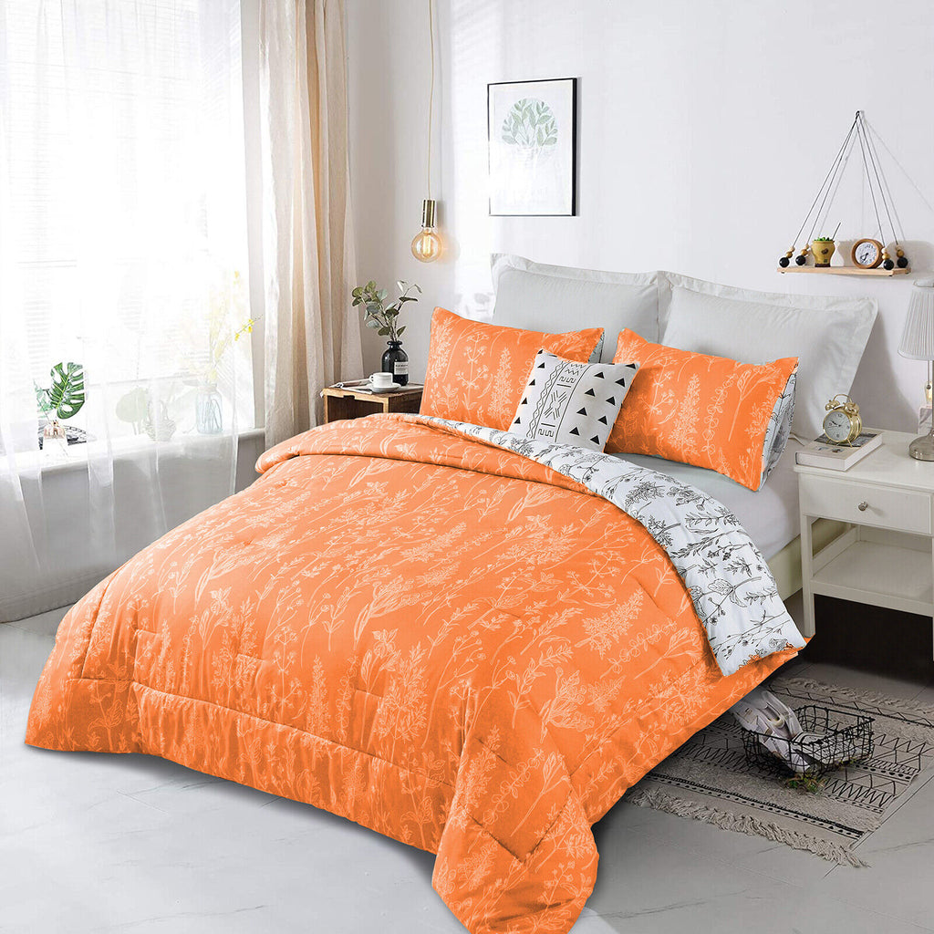 Charming Autumn Orange Comforter Set – King, 3-Piece