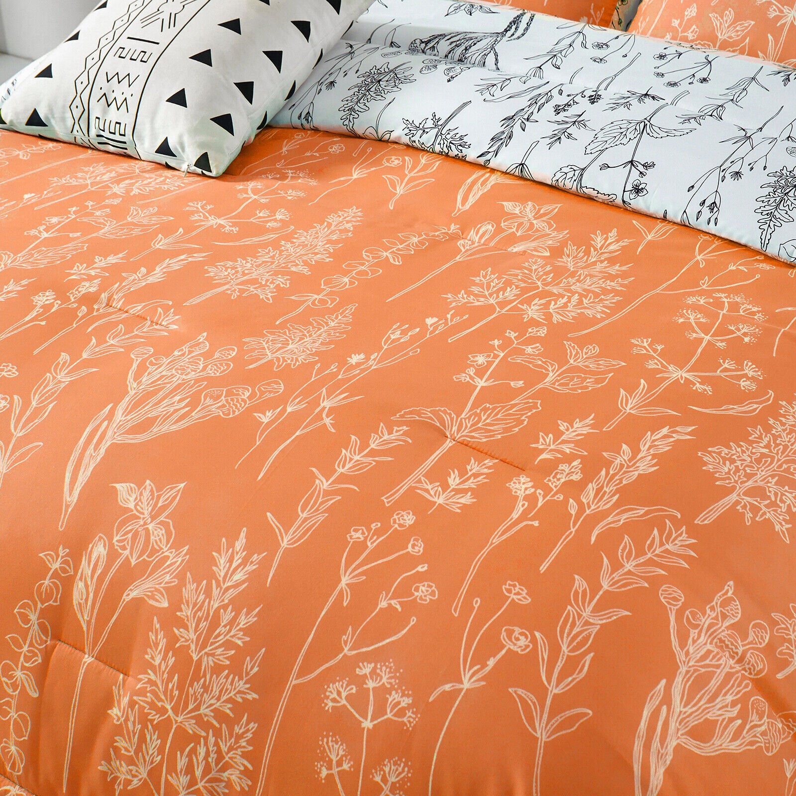 Charming Autumn Orange Comforter Set – King, 3-Piece