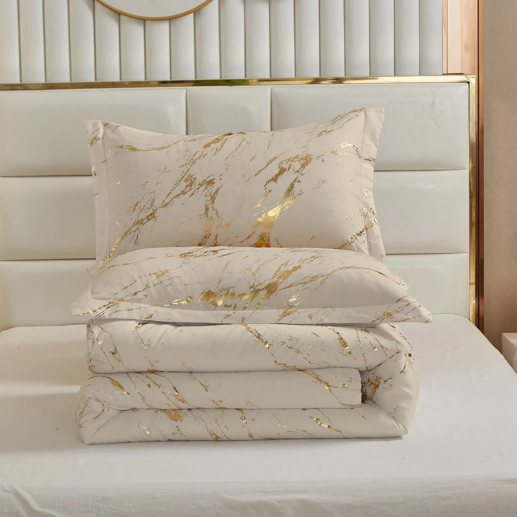Coastal Drift Apricot Comforter Set – King, 3-Piece