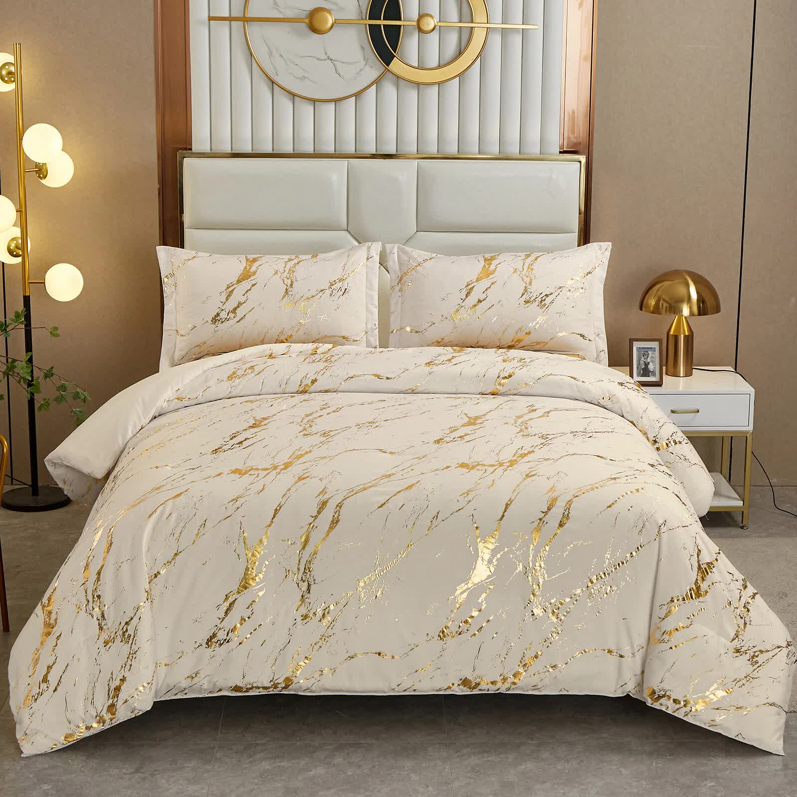 Coastal Drift Apricot Comforter Set – King, 3-Piece