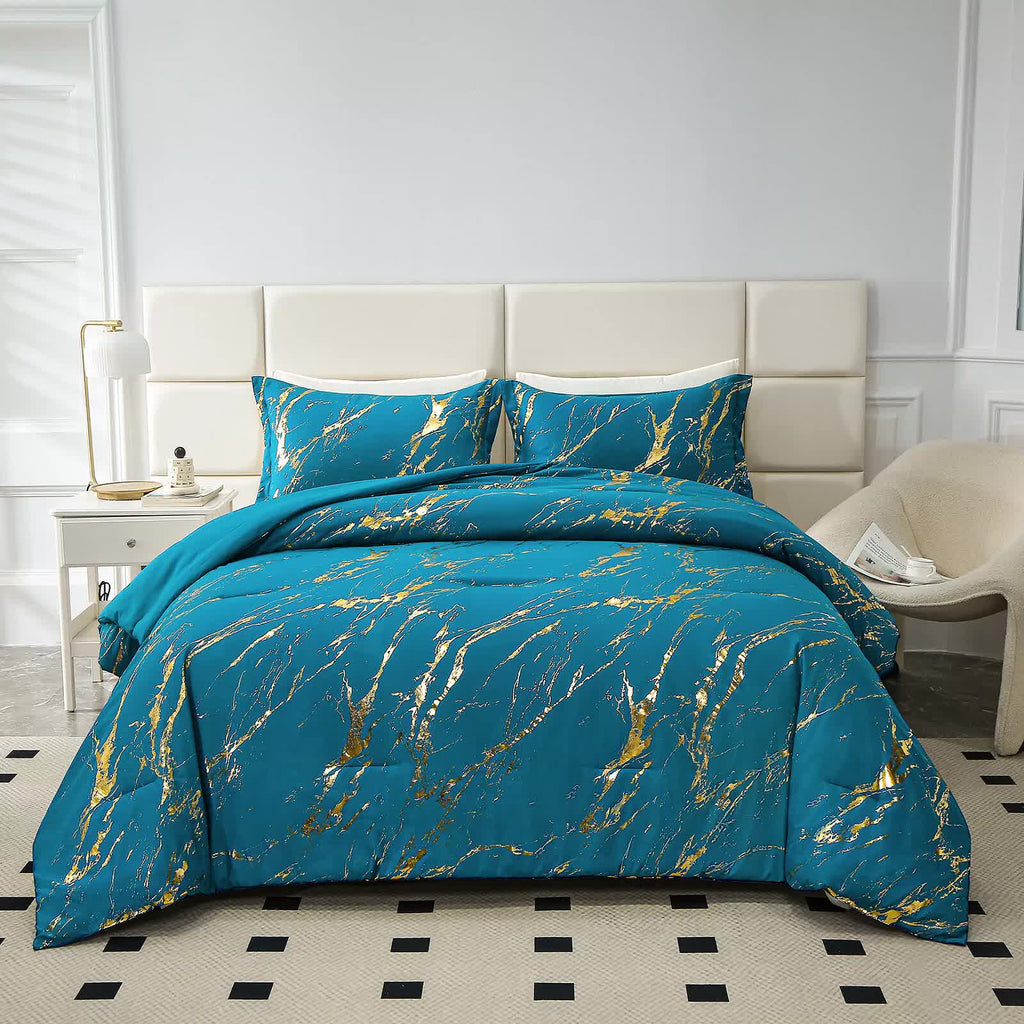 Cozy Cloud Teal Comforter Set – King, 3-Piece