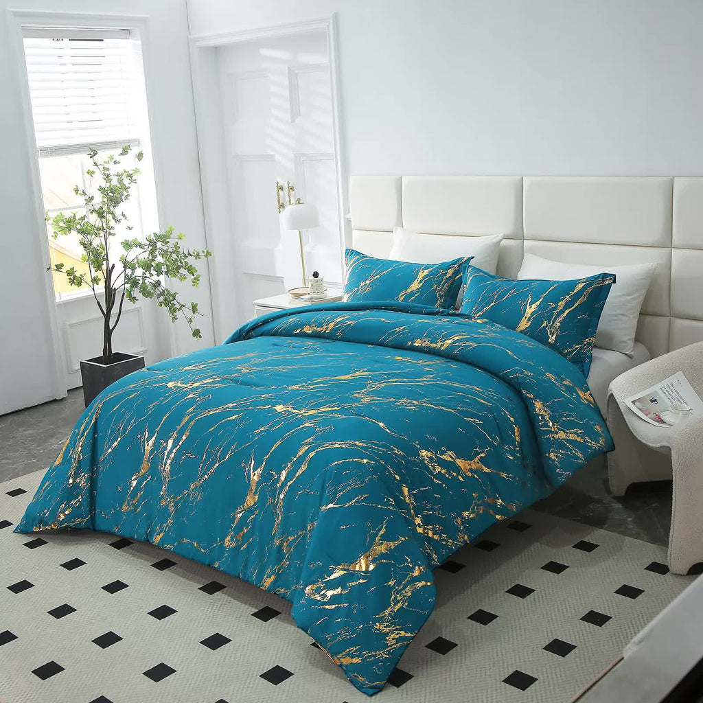Cozy Cloud Teal Comforter Set – King, 3-Piece