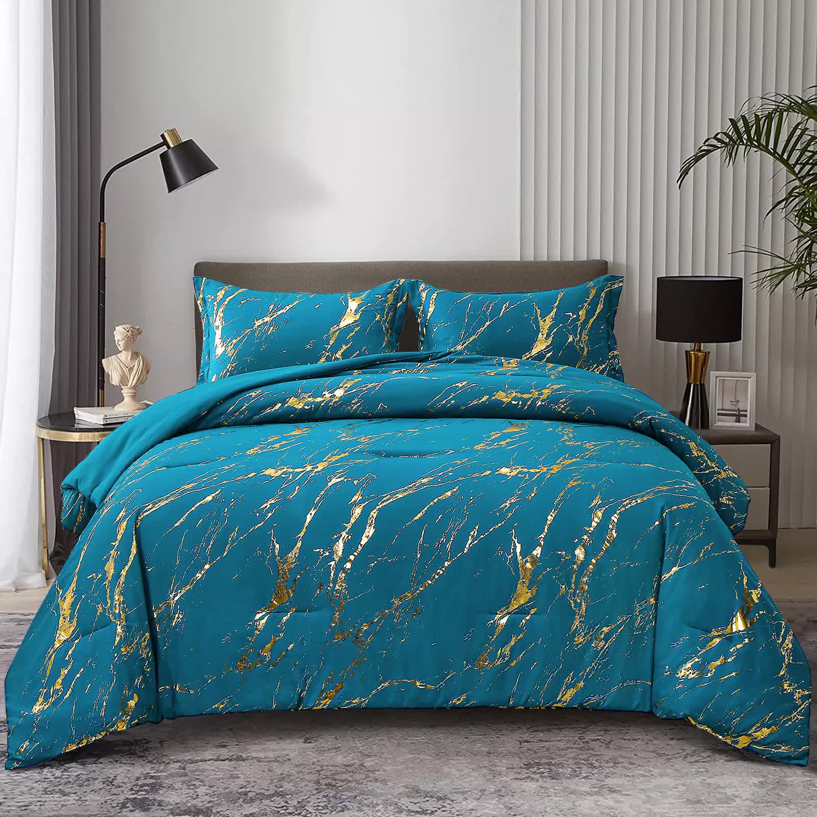 Cozy Cloud Teal Comforter Set – King, 3-Piece