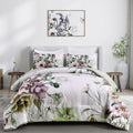 Green Floral Comforter Set – King, 3-Piece