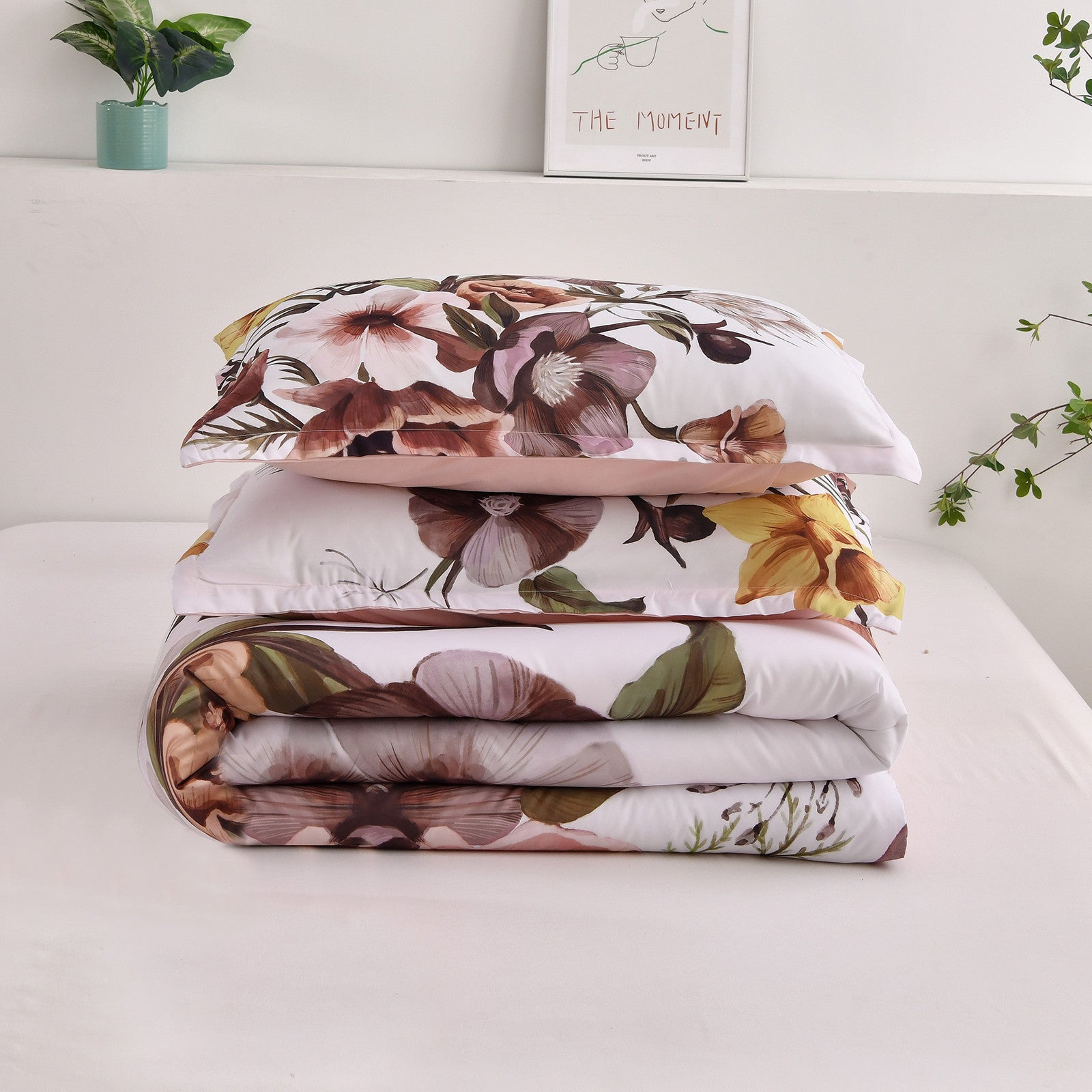 Blush Floral Comforter Set – King, 3-Piece