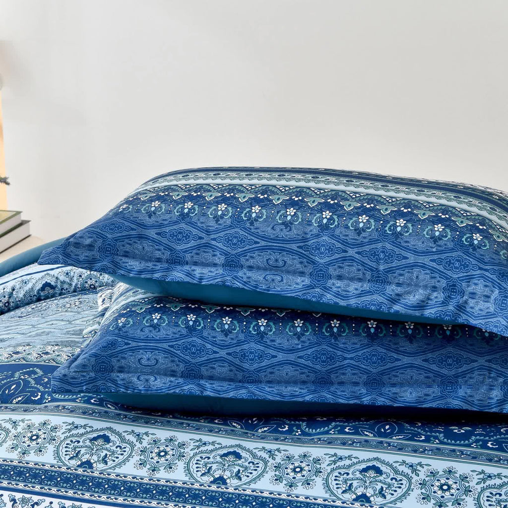 Boho Vibes Blue Comforter Set – King, 3-Piece