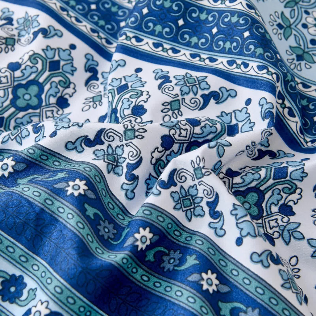Boho Vibes Blue Comforter Set – King, 3-Piece