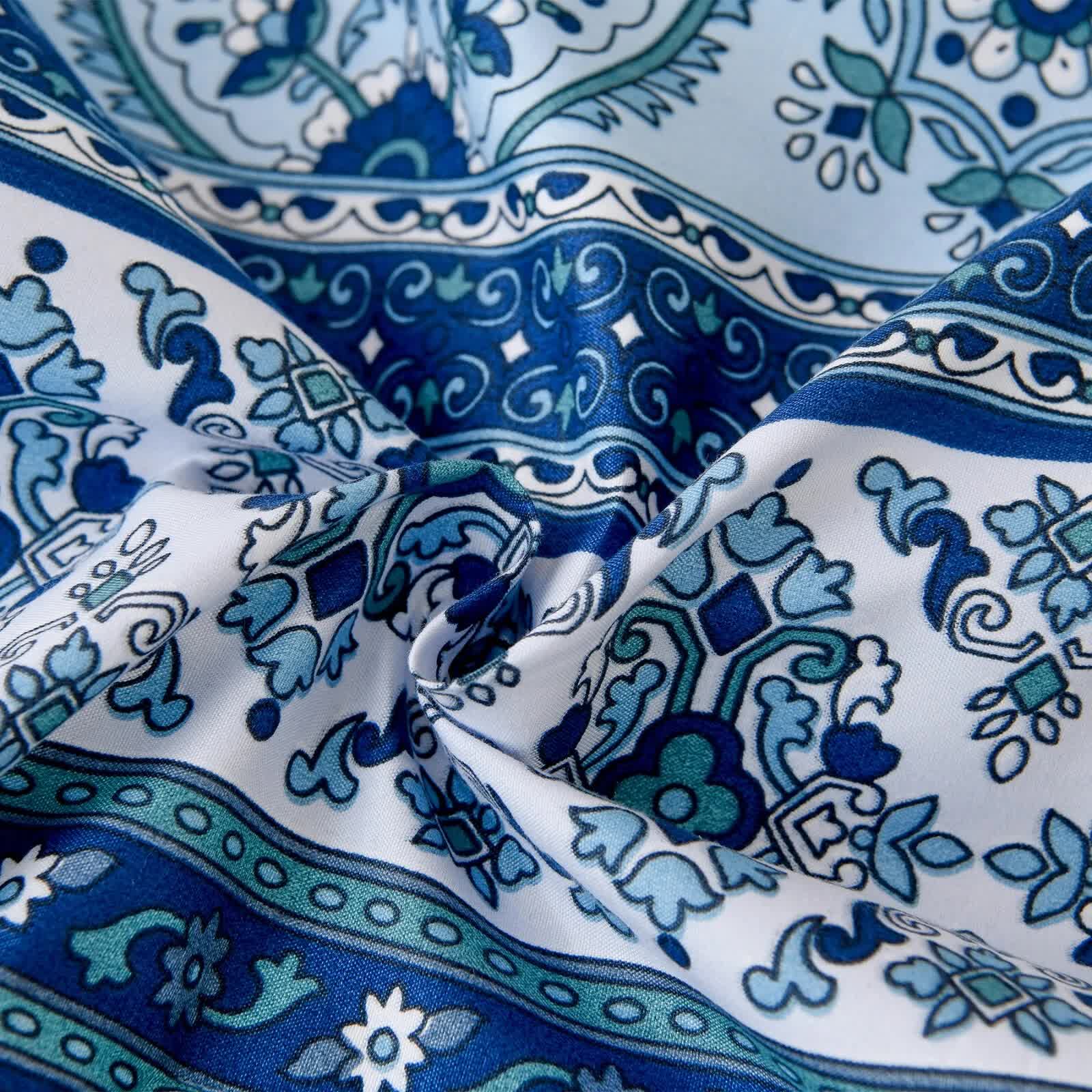 Boho Vibes Blue Comforter Set – King, 3-Piece