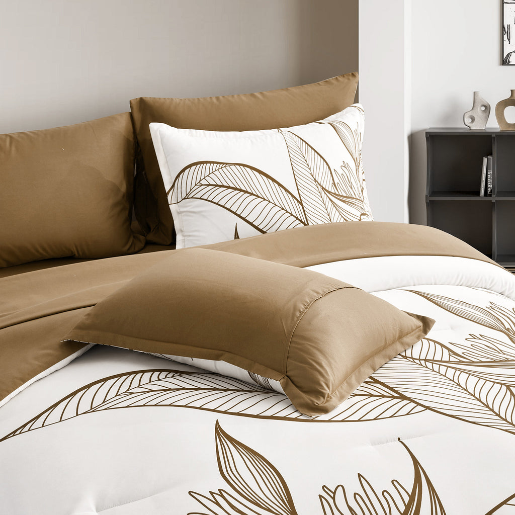 SOFT Floral Comforter Set, King Size, Plush Winter Bedding with Pillowcases