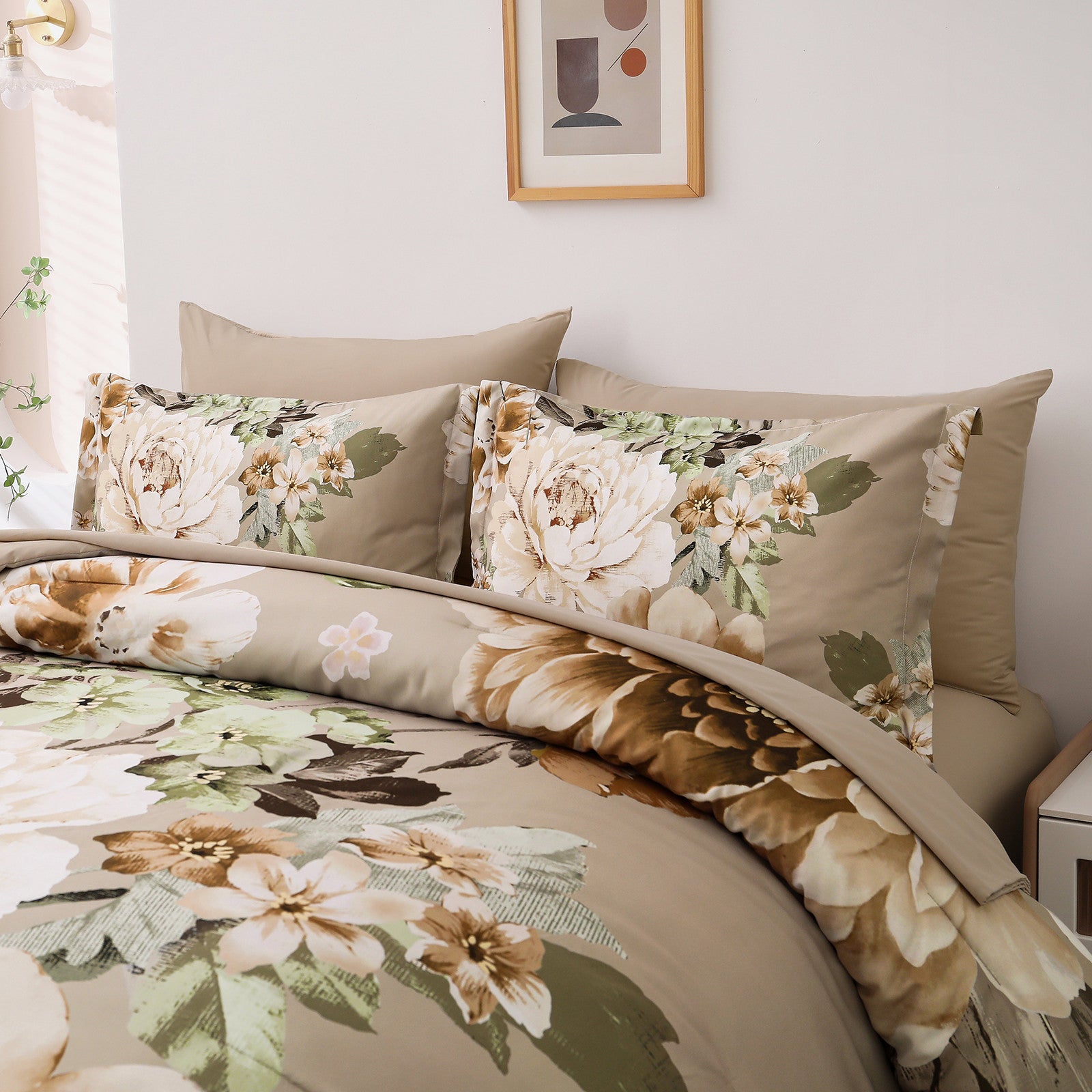 Cozy Floral Comforter Set – King, 3-Piece