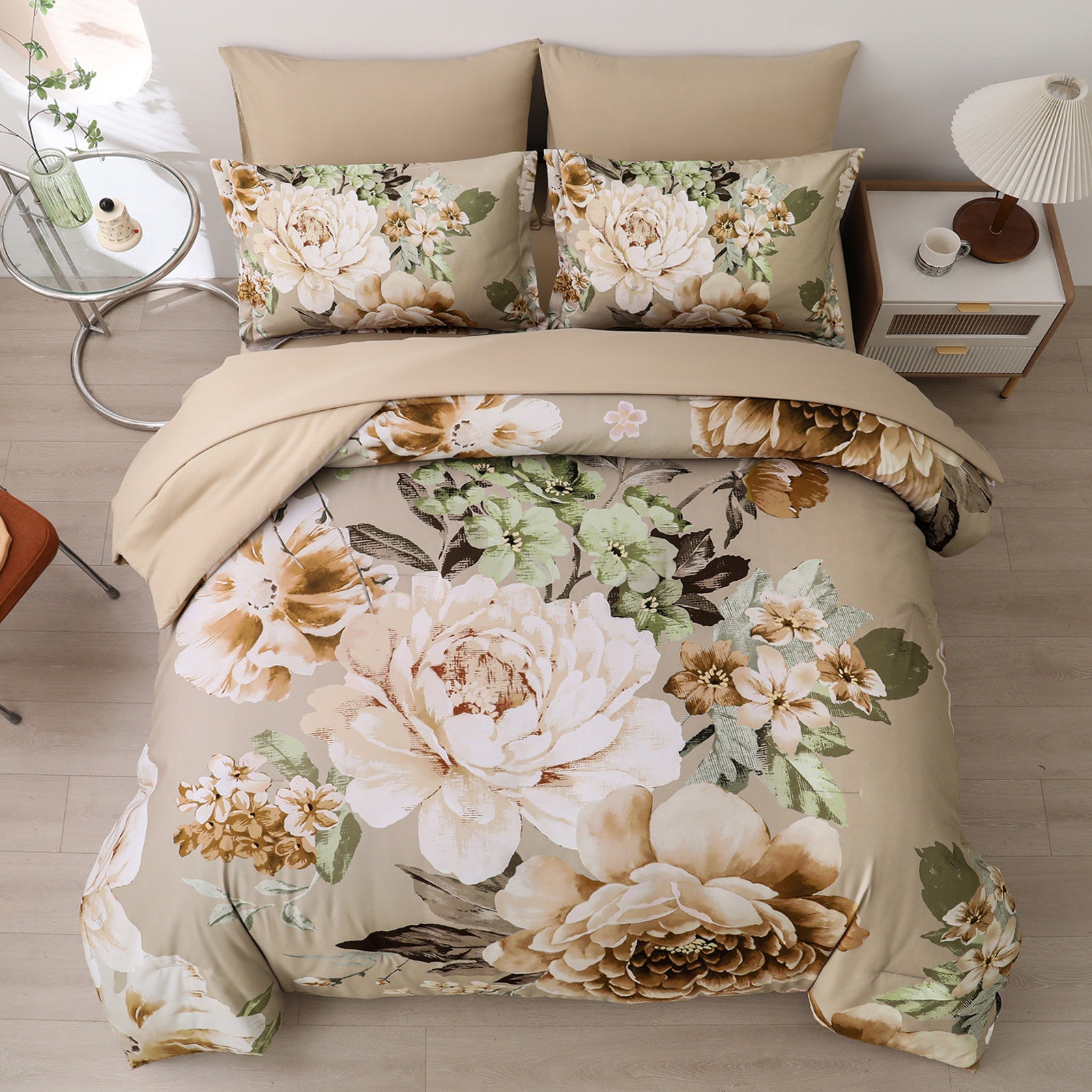 Cozy Floral Comforter Set – King, 3-Piece