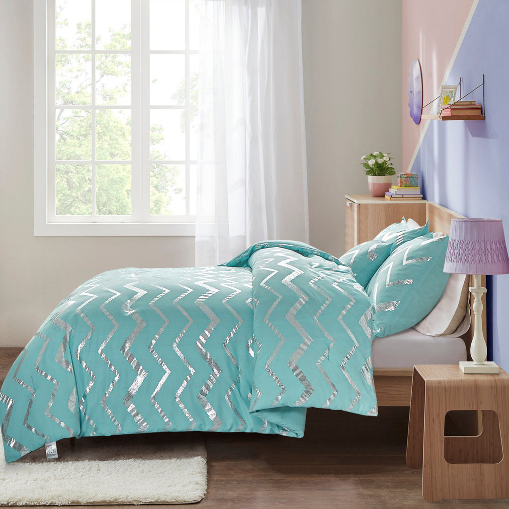 Blue Gradient Comforter Set – King, 3-Piece