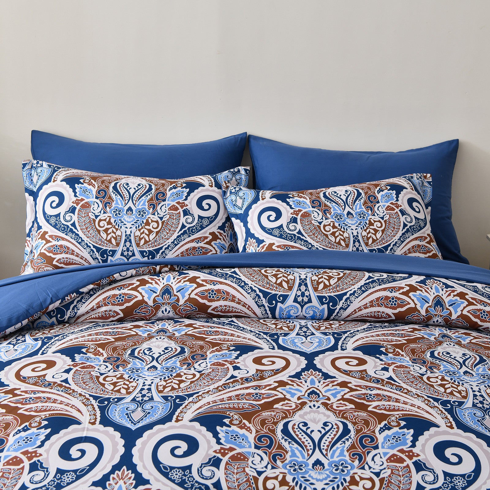 Floral Stripes Comforter Set – King, 3-Piece