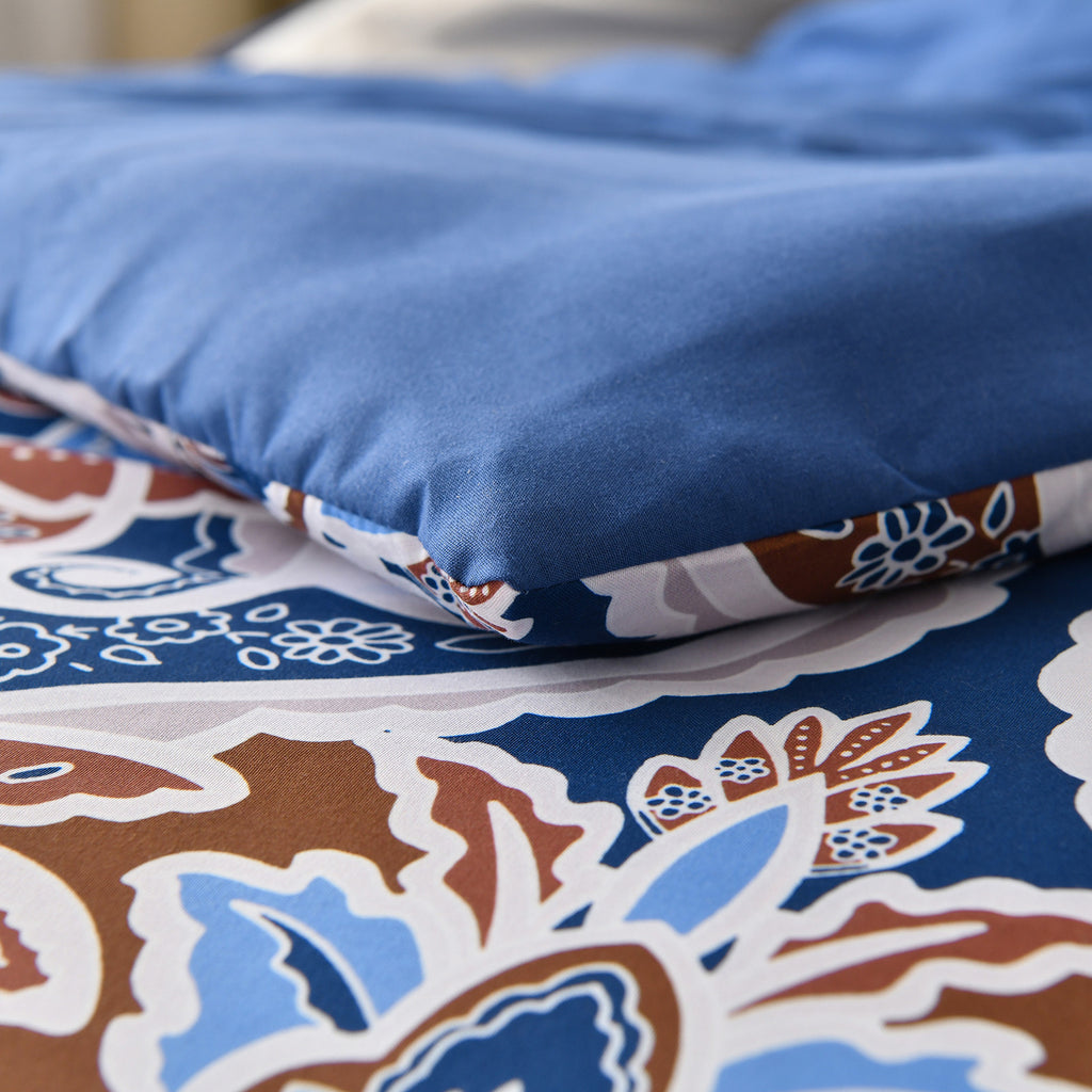 Floral Stripes Comforter Set – King, 3-Piece