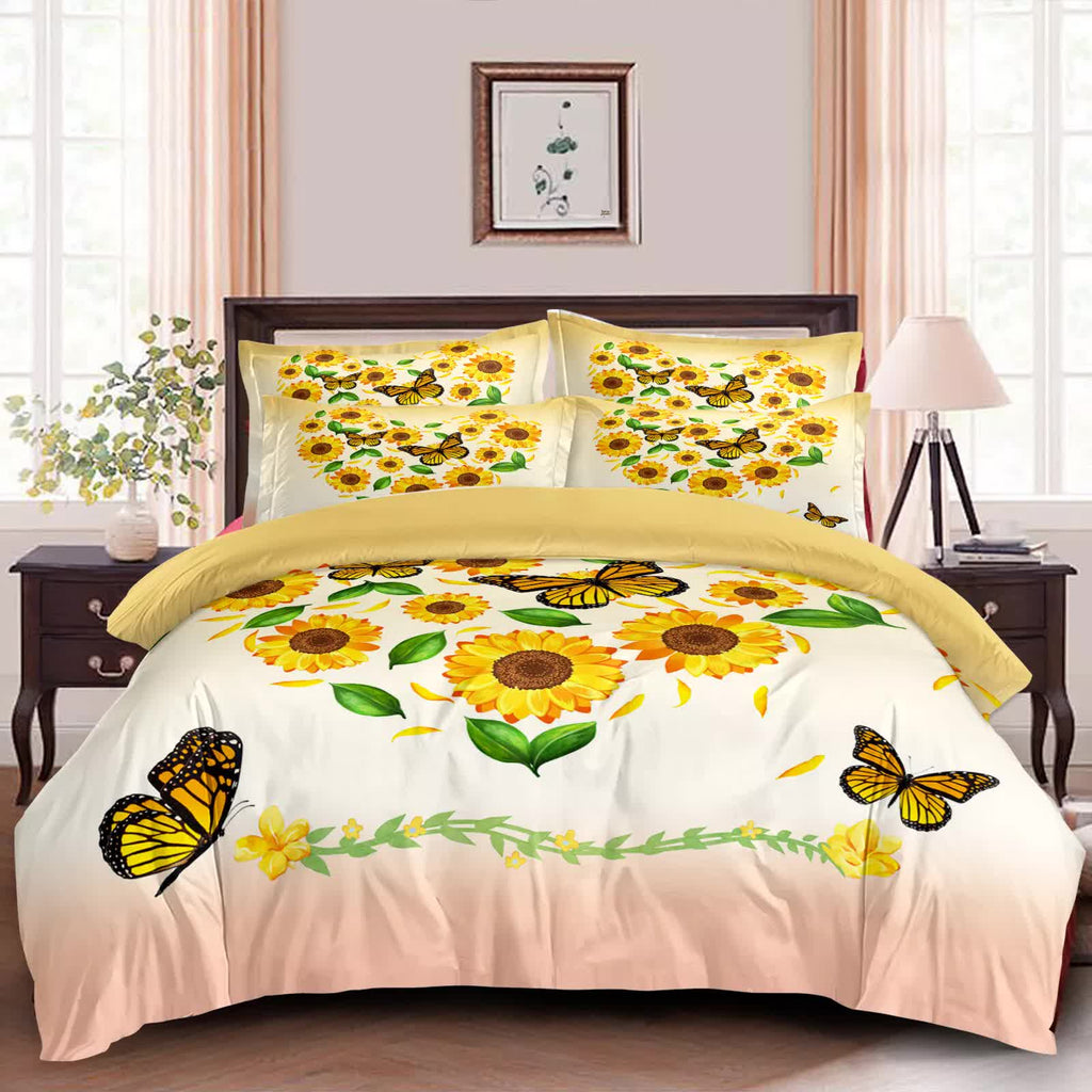 Airy Loft Butterfly Floral Microfiber Comforter Set – King, 3 Piece