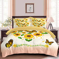Airy Loft Butterfly Floral Microfiber Comforter Set – King, 3 Piece