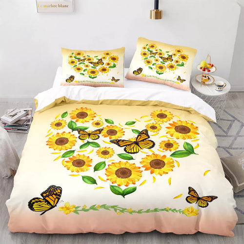 Airy Loft Butterfly Floral Microfiber Comforter Set – King, 3 Piece