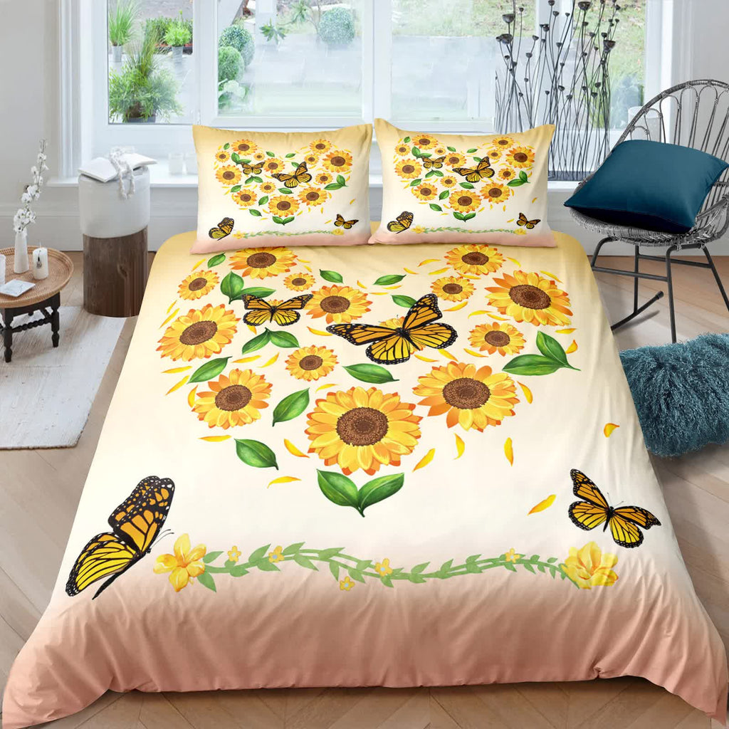 Airy Loft Butterfly Floral Microfiber Comforter Set – King, 3 Piece