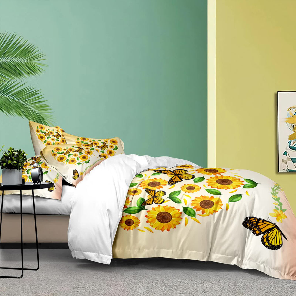 Airy Loft Butterfly Floral Microfiber Comforter Set – King, 3 Piece