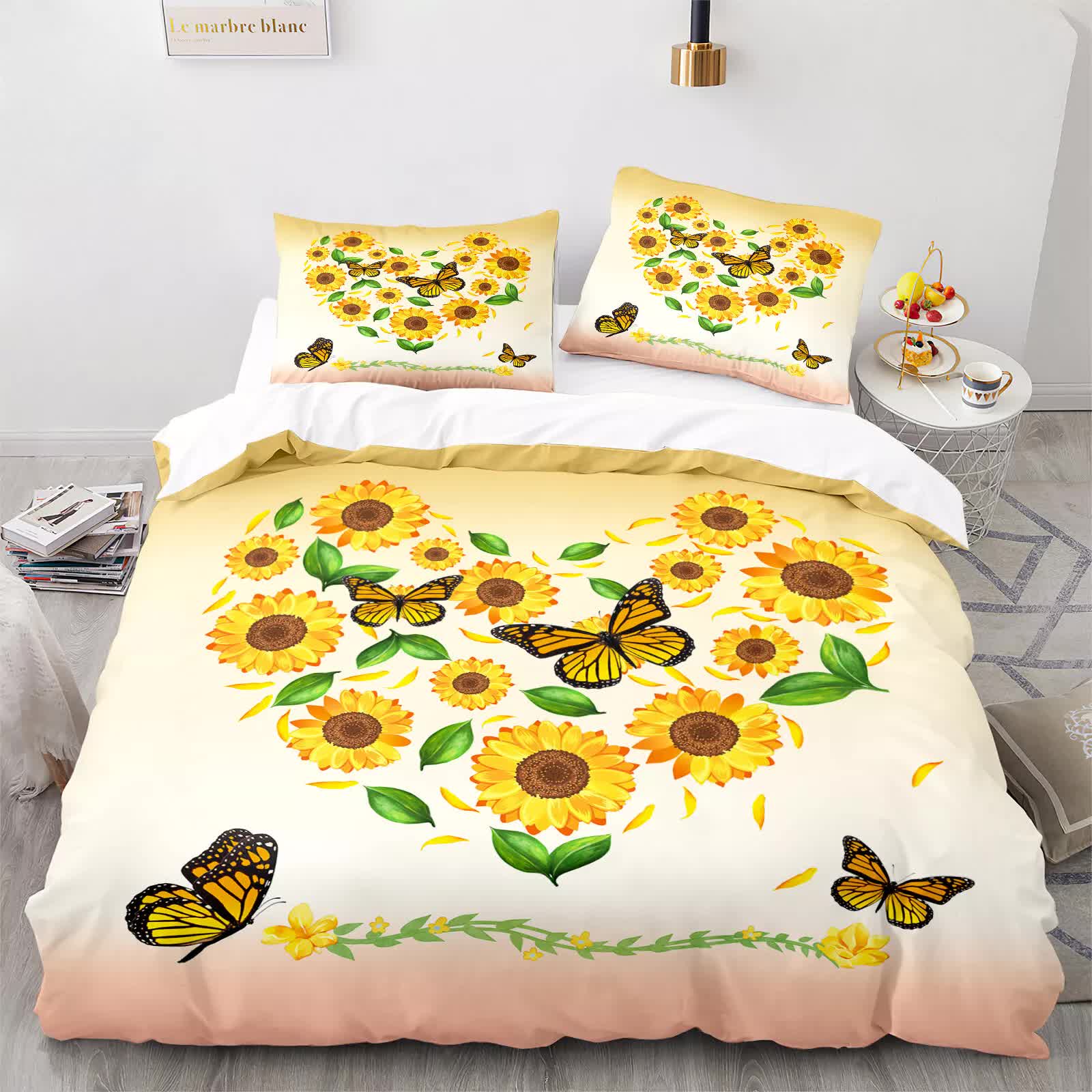Airy Loft Butterfly Floral Microfiber Comforter Set – King, 3 Piece