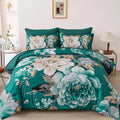 Pure Haven green floral 3‑Piece Comforter Set