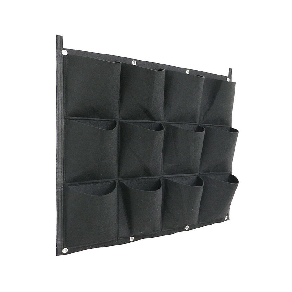 24Pocket Vertical Garden Planter Wall Hanging Herbs Plant Seed Bag Home Decor AU