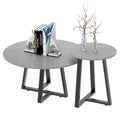 Set of 2 Grey Sintered Stone Tables