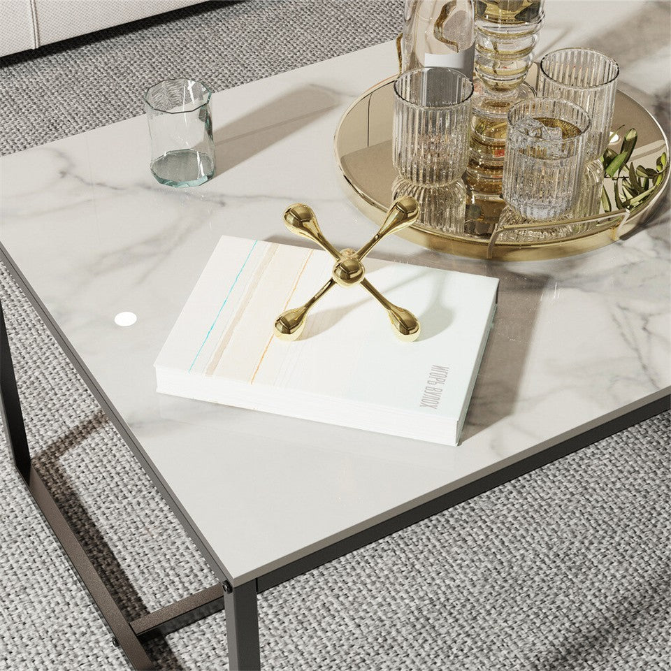 Elegant Heavy Duty Stone Coffee & Side Table