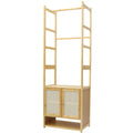 High Strength Bamboo Clothing Rack Closet Organizer Storage Cabinet & Shoe Shelf