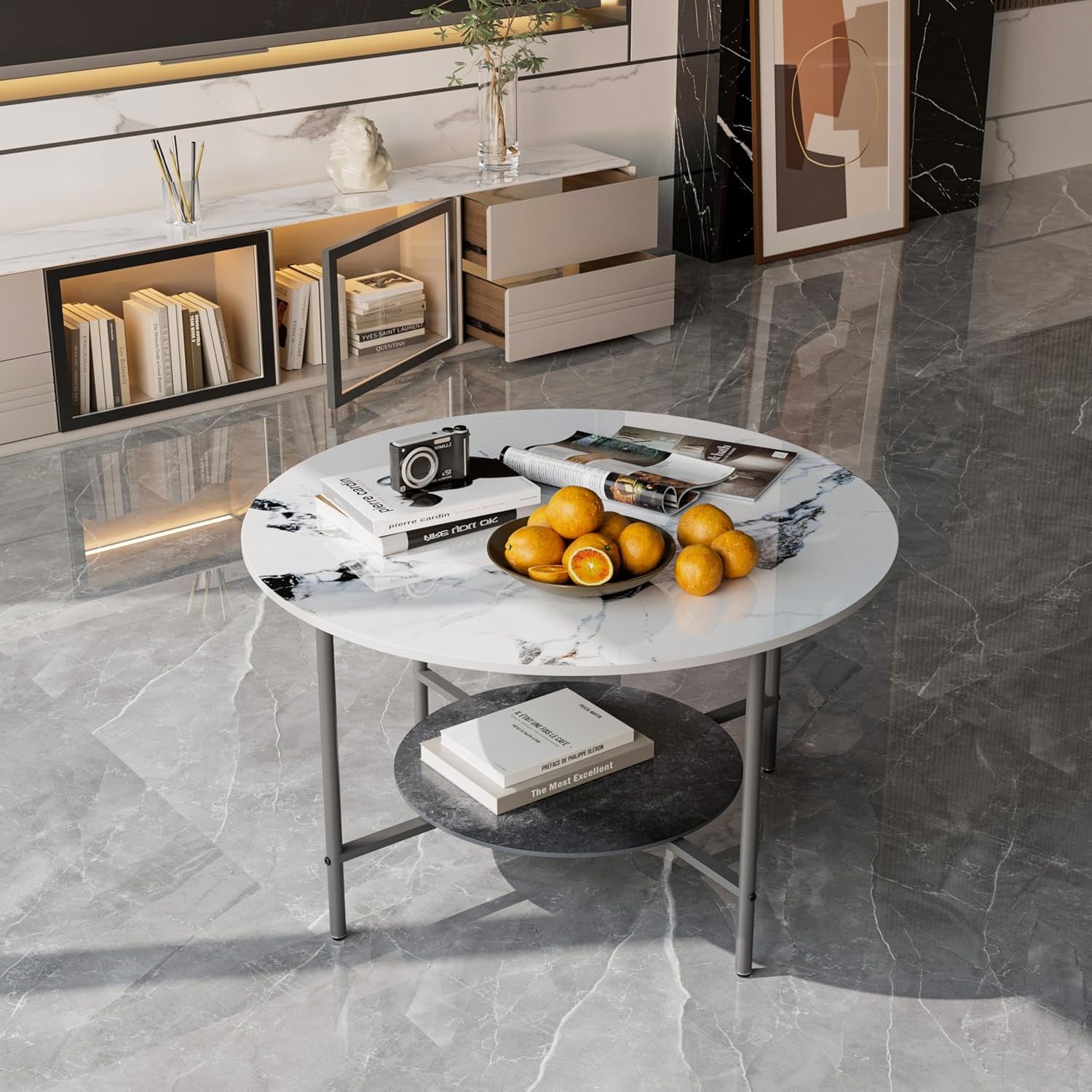 2-Tier Sintered Stone Coffee Table