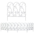 5PCS Decorative Garden Fence Folding Patio Fences Rustproof 59.5x62cm Landscape
