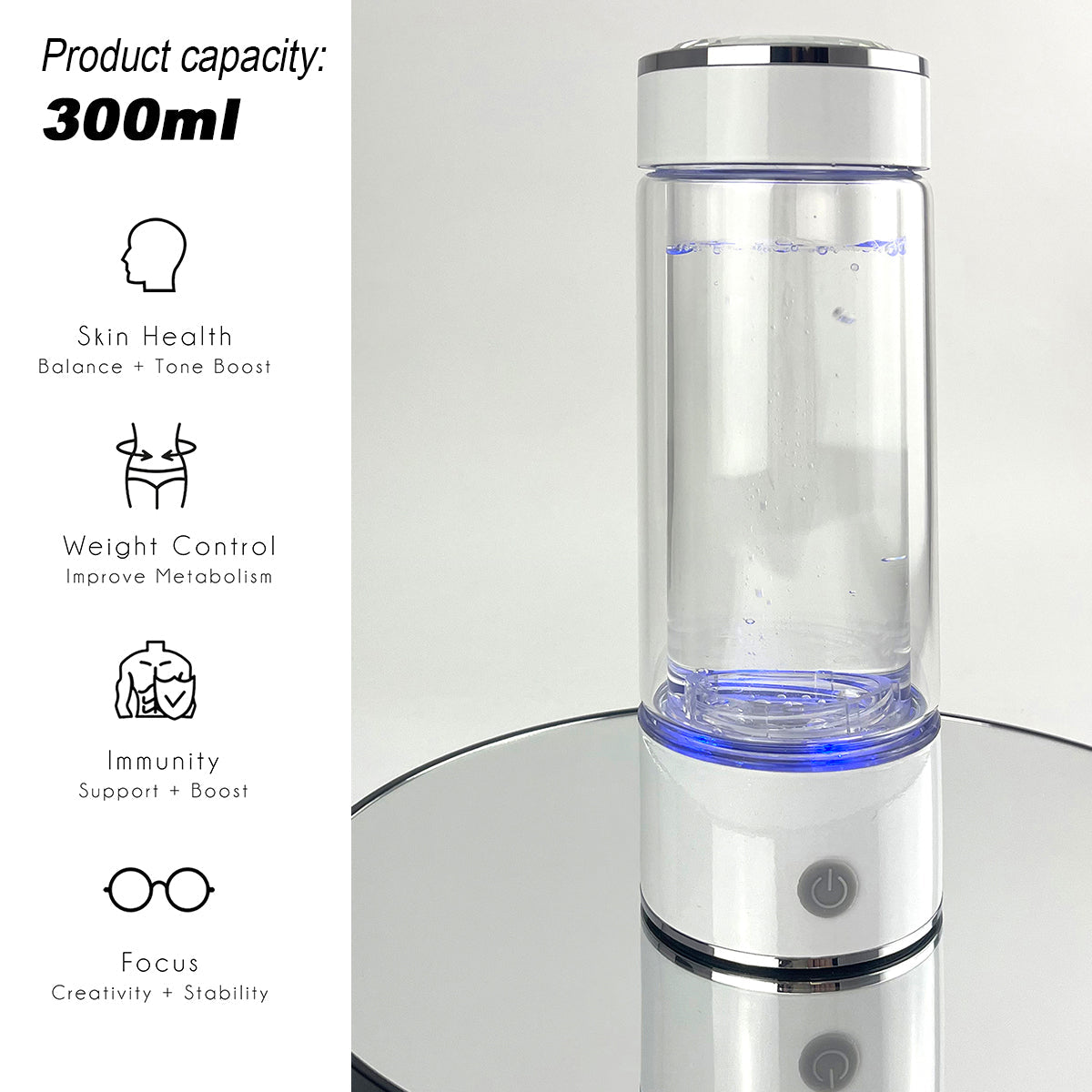 Rechargeable Hydrogen Water Bottle 300ml