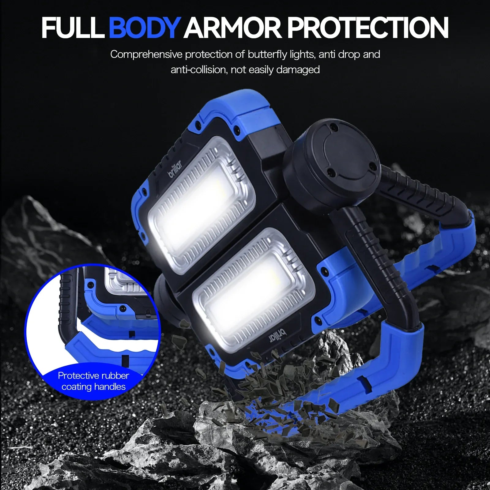 Brillar 600 Lumen Versatile 360° Rotating COB LED Work Lamp