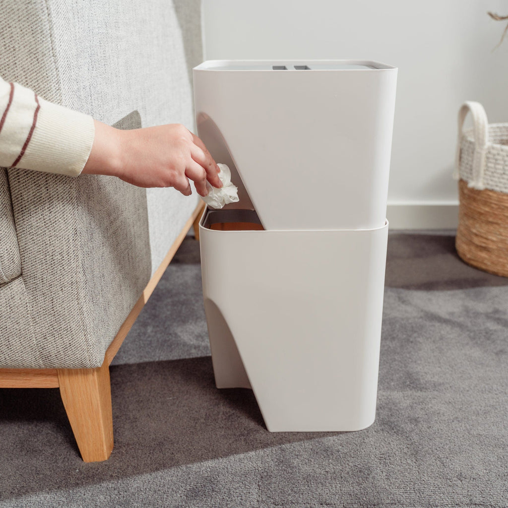 Stackable 12L + 18L Kitchen Bin Set