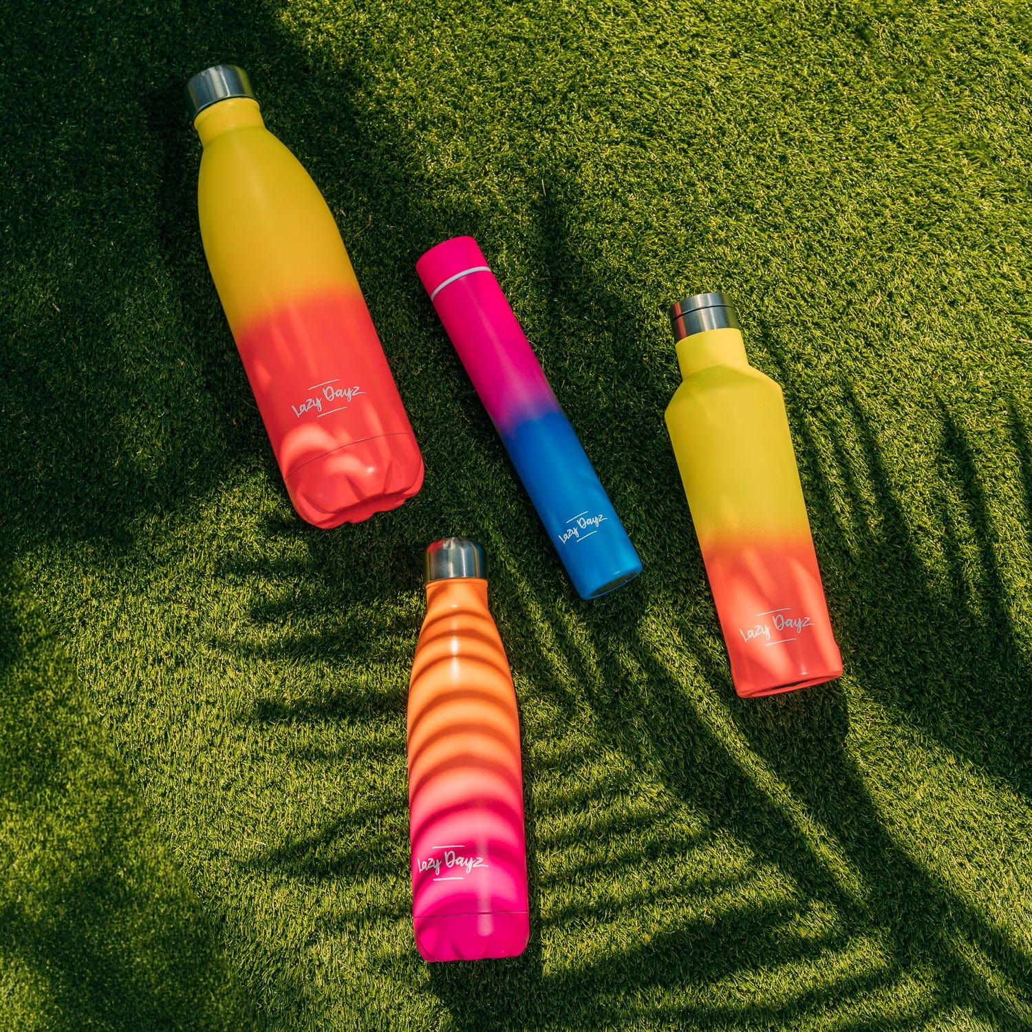 Lazy Dayz Double-Wall Drink Bottle 1L – Orange Pink Ombre