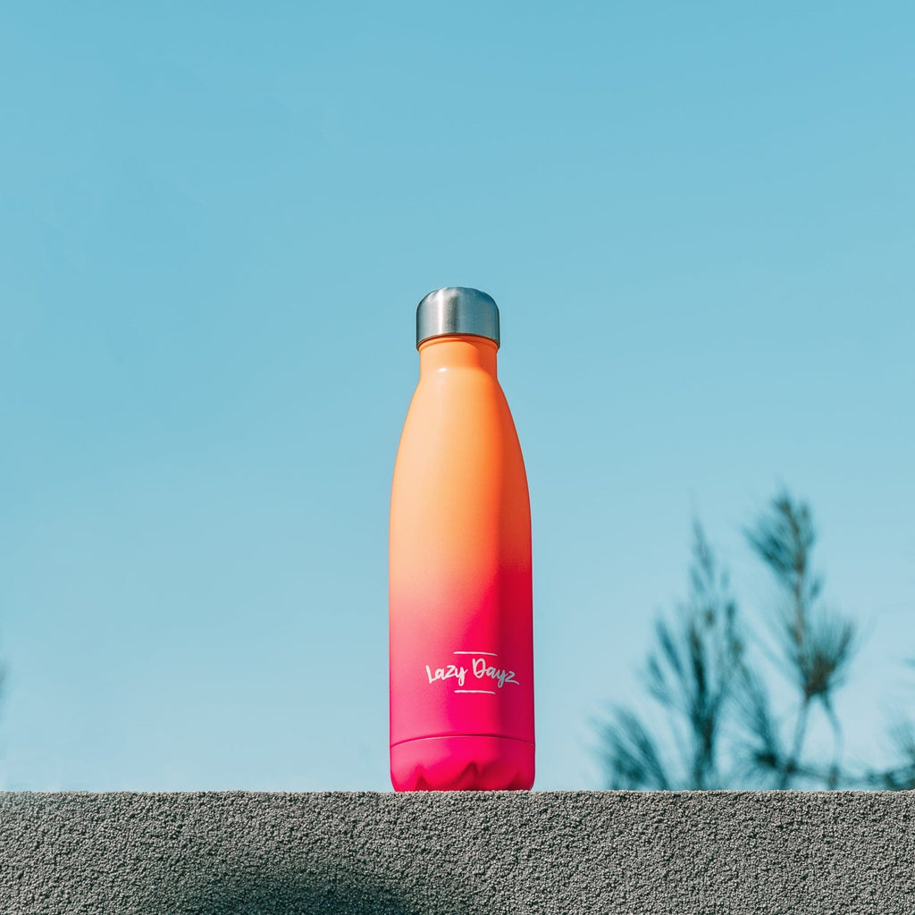 Lazy Dayz Double-Wall Drink Bottle 1L – Orange Pink Ombre